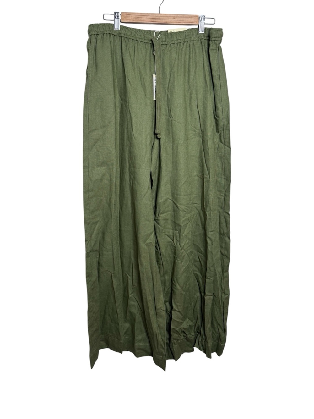 Max Studio London Blended Linen Wide Leg Trousers